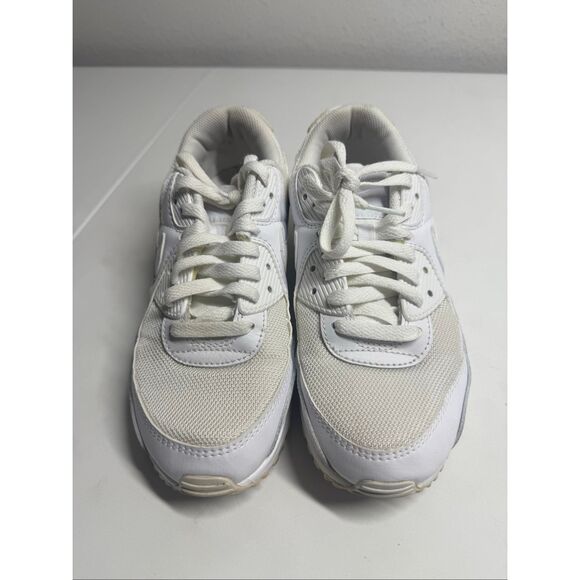Nike Air Max 90 Recraft Triple White 2020 Sz 8,5 Women’s CQ2560-100 Authentic - Picture 2 of 14